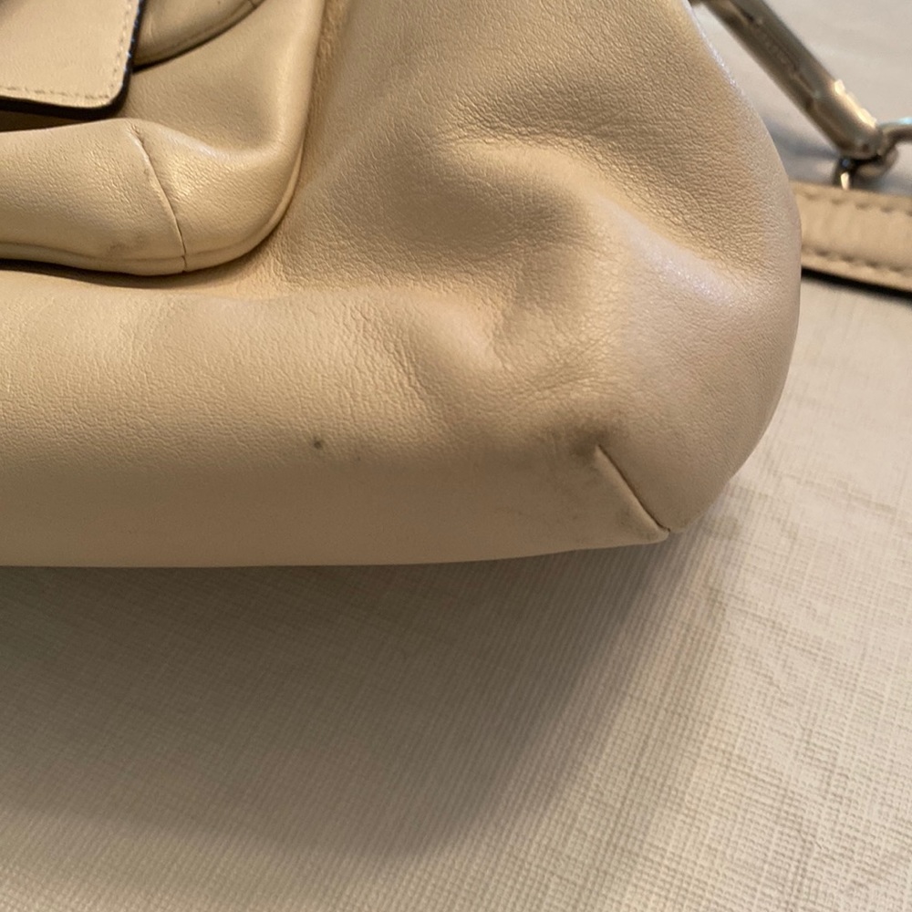 Coach Kristin 14782 Cream Leather Satchel Purse Bag - Picture 13 of 16